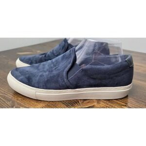 Skechers Women's Shoes Size 9.5 Navy Blue White Velvet Slip On Memory Foam Shoes